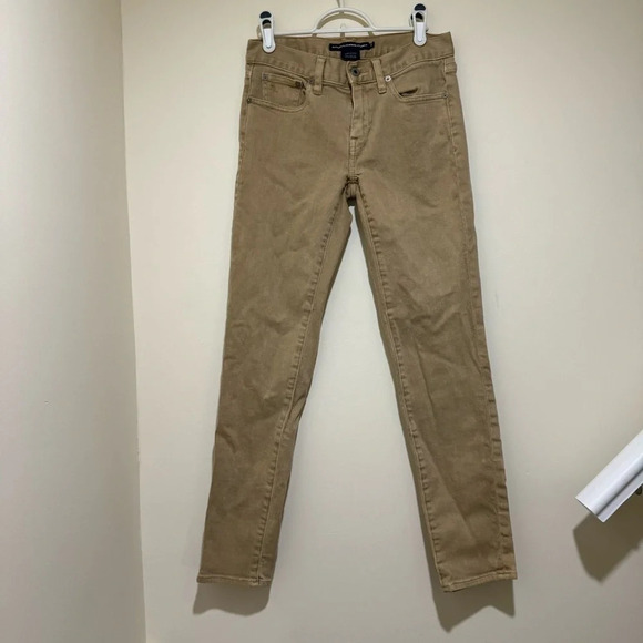 Women’s Unisex Vintage Lauren Ralph  Lauren Khaki Colour Skinny Jeans Size: 29 - Picture 1 of 16